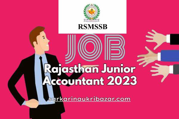 Rajasthan Junior Accountant 2023